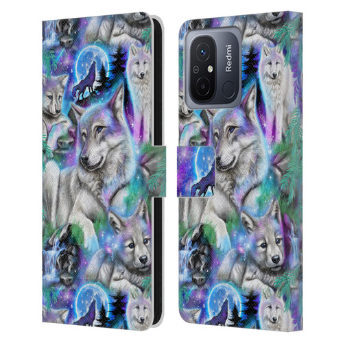 Sheena Pike Animals Daydream Galaxy Wolves Leather Book Wallet Case Cover For Xiaomi Redmi 12C