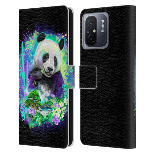 Sheena Pike Animals Rainbow Bamboo Panda Spirit Leather Book Wallet Case Cover For Xiaomi Redmi 12C