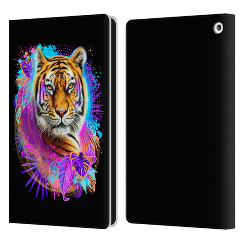 Sheena Pike Big Cats Tiger Spirit Leather Book Wallet Case Cover For Amazon Fire HD 8/Fire HD 8 Plus 2020