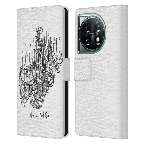 Matt Bailey Art Alas I Must Go Leather Book Wallet Case Cover For OnePlus 11 5G