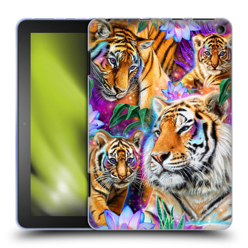 Sheena Pike Big Cats Daydream Tigers With Flowers Soft Gel Case for Amazon Fire HD 8/Fire HD 8 Plus 2020