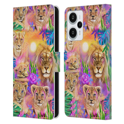 Sheena Pike Big Cats Daydream Lions And Cubs Leather Book Wallet Case Cover For Xiaomi Redmi Note 12T