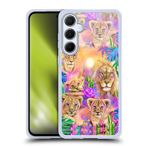 Sheena Pike Big Cats Daydream Lions And Cubs Soft Gel Case for Samsung Galaxy A55 5G