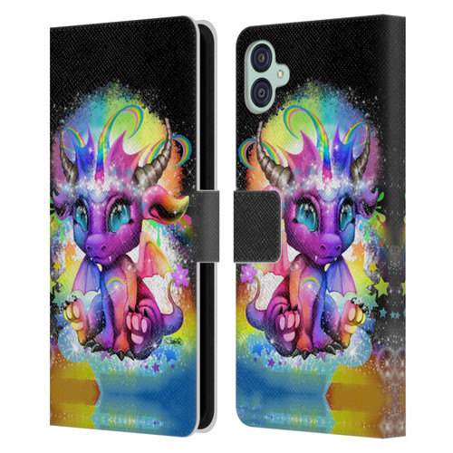 Sheena Pike Dragons Rainbow Lil Dragonz Leather Book Wallet Case Cover For Samsung Galaxy M04 5G / A04e