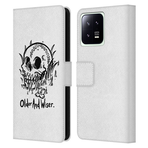 Matt Bailey Skull Older And Wiser Leather Book Wallet Case Cover For Xiaomi 13 5G