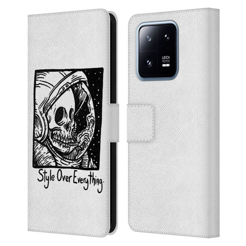 Matt Bailey Skull Style Over Everything Leather Book Wallet Case Cover For Xiaomi 13 Pro 5G