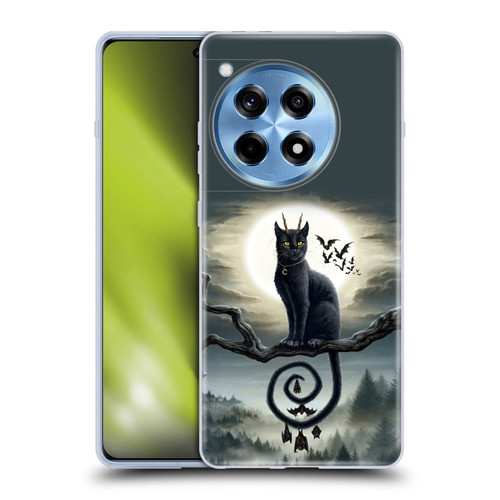Sarah Richter Animals Gothic Black Cat & Bats Soft Gel Case for OnePlus 12R