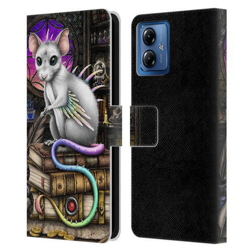 Sarah Richter Animals Alchemy Magic Rat Leather Book Wallet Case Cover For Motorola Moto G14