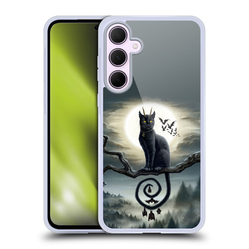 Sarah Richter Animals Gothic Black Cat & Bats Soft Gel Case for Samsung Galaxy A35 5G