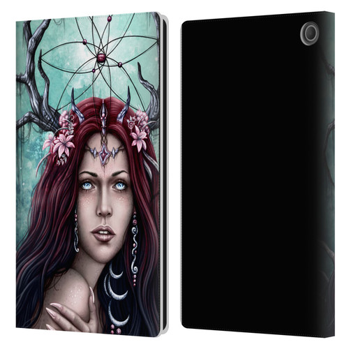 Sarah Richter Fantasy Fairy Girl Leather Book Wallet Case Cover For Amazon Fire Max 11 2023