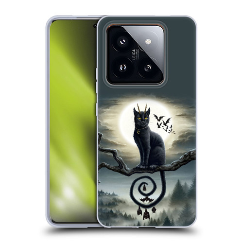 Sarah Richter Animals Gothic Black Cat & Bats Soft Gel Case for Xiaomi 14 Pro