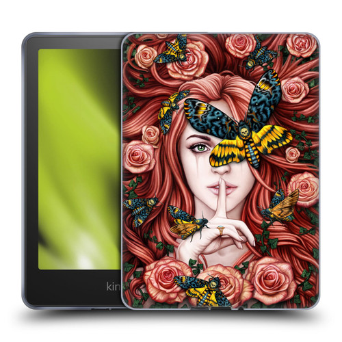 Sarah Richter Fantasy Silent Girl With Red Hair Soft Gel Case for Amazon Kindle Paperwhite 5 (2021)