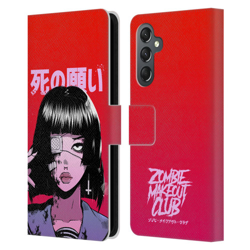 Zombie Makeout Club Art Eye Patch Leather Book Wallet Case Cover For Samsung Galaxy A25 5G