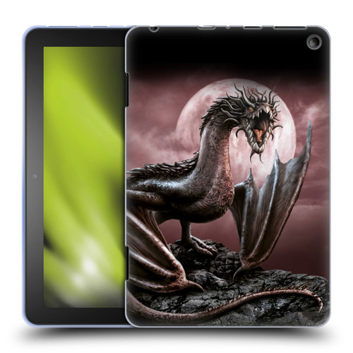 Sarah Richter Fantasy Creatures Black Dragon Roaring Soft Gel Case for Amazon Fire HD 8/Fire HD 8 Plus 2020
