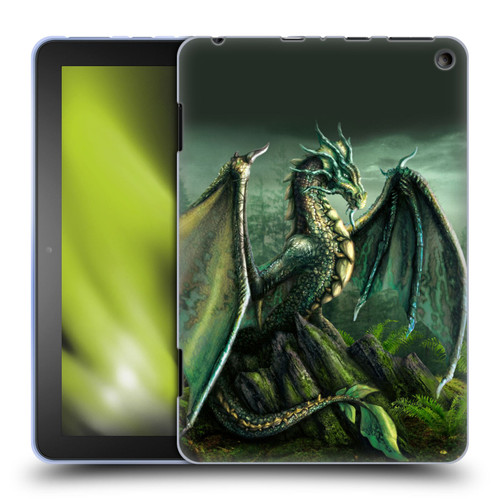 Sarah Richter Fantasy Creatures Green Nature Dragon Soft Gel Case for Amazon Fire HD 8/Fire HD 8 Plus 2020