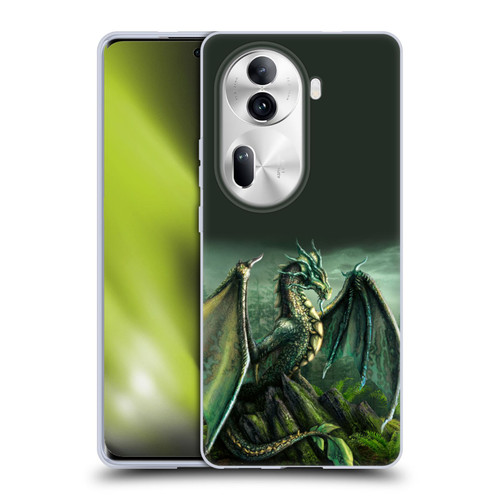 Sarah Richter Fantasy Creatures Green Nature Dragon Soft Gel Case for OPPO Reno11 Pro