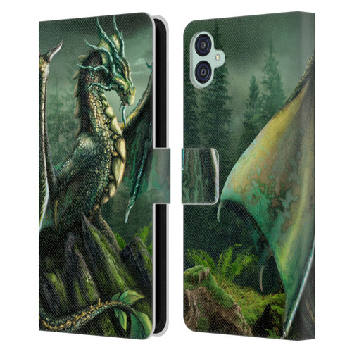 Sarah Richter Fantasy Creatures Green Nature Dragon Leather Book Wallet Case Cover For Samsung Galaxy M04 5G / A04e