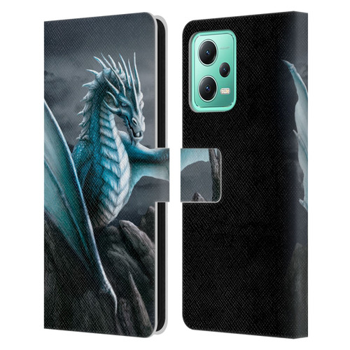 Sarah Richter Fantasy Creatures Blue Water Dragon Leather Book Wallet Case Cover For Xiaomi Redmi Note 12 5G