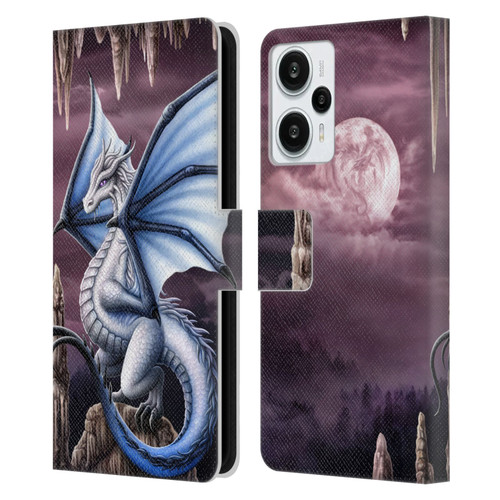 Sarah Richter Fantasy Creatures Blue Dragon Leather Book Wallet Case Cover For Xiaomi Redmi Note 12T