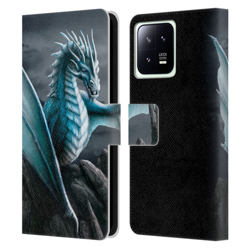 Sarah Richter Fantasy Creatures Blue Water Dragon Leather Book Wallet Case Cover For Xiaomi 13 5G