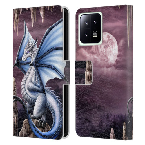 Sarah Richter Fantasy Creatures Blue Dragon Leather Book Wallet Case Cover For Xiaomi 13 5G