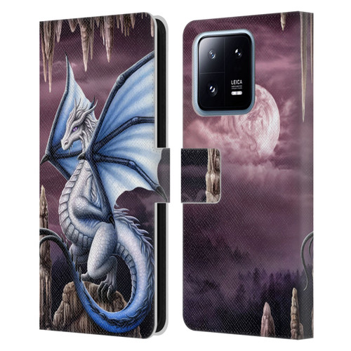 Sarah Richter Fantasy Creatures Blue Dragon Leather Book Wallet Case Cover For Xiaomi 13 Pro 5G