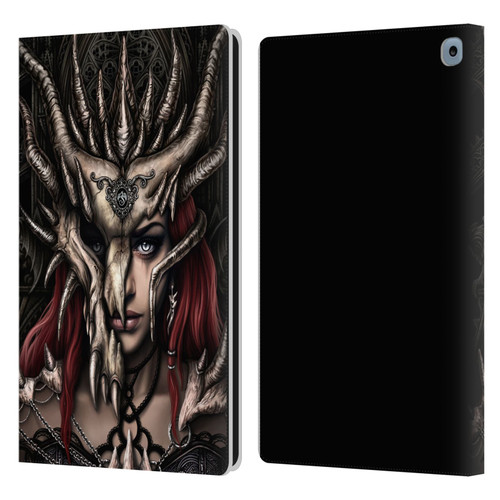 Sarah Richter Gothic Warrior Girl Leather Book Wallet Case Cover For Amazon Fire HD 10 / Plus 2021