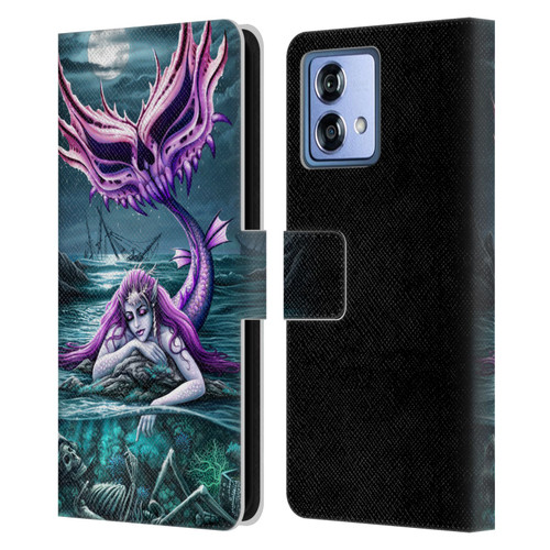 Sarah Richter Gothic Mermaid With Skeleton Pirate Leather Book Wallet Case Cover For Motorola Moto G84 5G