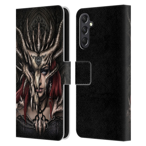 Sarah Richter Gothic Warrior Girl Leather Book Wallet Case Cover For Samsung Galaxy A24 4G / M34 5G