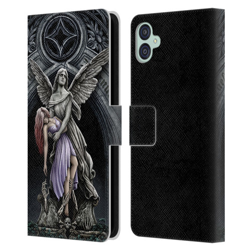 Sarah Richter Gothic Stone Angel With Skull Leather Book Wallet Case Cover For Samsung Galaxy M04 5G / A04e