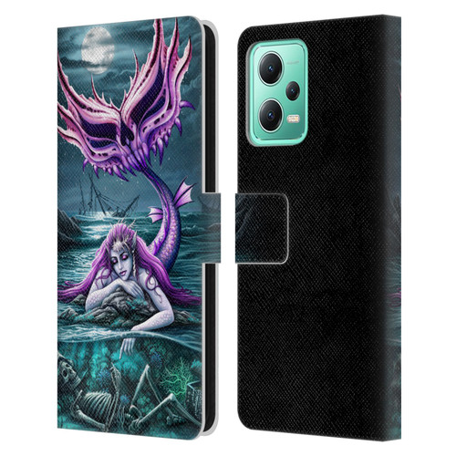 Sarah Richter Gothic Mermaid With Skeleton Pirate Leather Book Wallet Case Cover For Xiaomi Redmi Note 12 5G