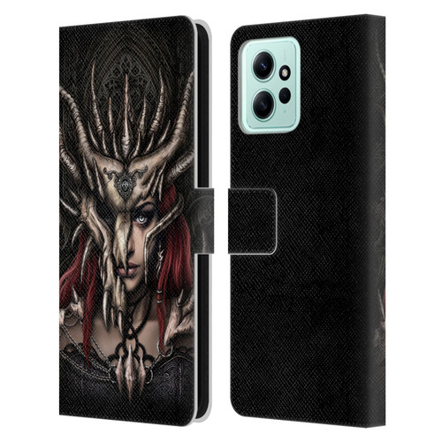 Sarah Richter Gothic Warrior Girl Leather Book Wallet Case Cover For Xiaomi Redmi 12