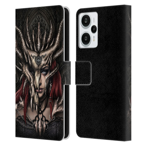 Sarah Richter Gothic Warrior Girl Leather Book Wallet Case Cover For Xiaomi Redmi Note 12T