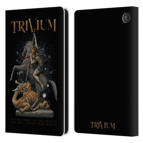 Trivium Graphics Dragon Slayer Leather Book Wallet Case Cover For Amazon Fire 7 2022