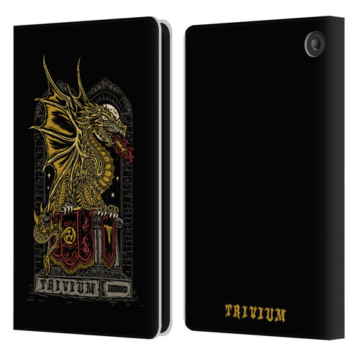 Trivium Graphics Big Dragon Leather Book Wallet Case Cover For Amazon Fire 7 2022