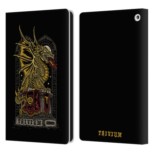 Trivium Graphics Big Dragon Leather Book Wallet Case Cover For Amazon Fire HD 8/Fire HD 8 Plus 2020