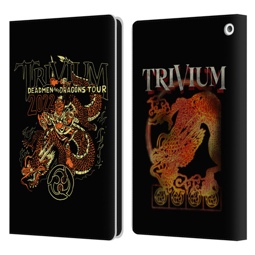 Trivium Graphics Deadmen And Dragons Leather Book Wallet Case Cover For Amazon Fire HD 8/Fire HD 8 Plus 2020