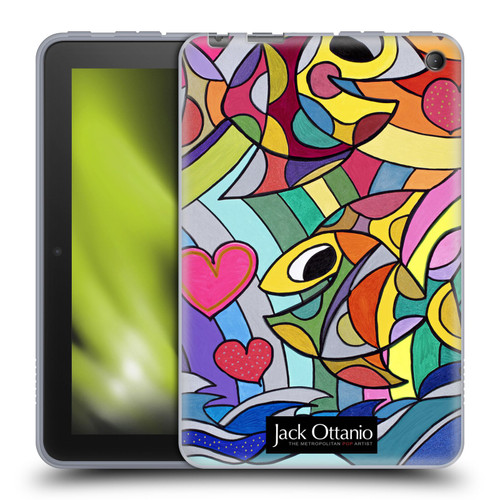 Jack Ottanio Art Happy Fishes Soft Gel Case for Amazon Fire 7 2022