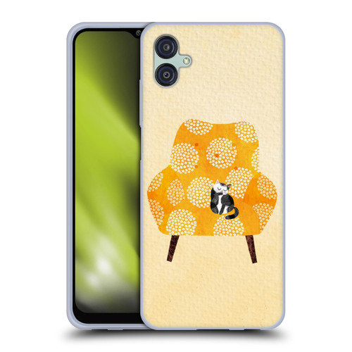 Planet Cat Arm Chair Honey Chair Cat Soft Gel Case for Samsung Galaxy M04 5G / A04e