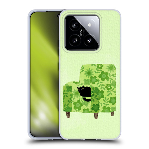 Planet Cat Arm Chair Pear Green Chair Cat Soft Gel Case for Xiaomi 14