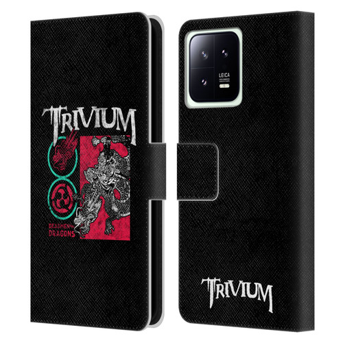 Trivium Graphics Deadmen And Dragons Date Leather Book Wallet Case Cover For Xiaomi 13 5G