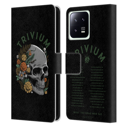 Trivium Graphics Skelly Flower Leather Book Wallet Case Cover For Xiaomi 13 5G