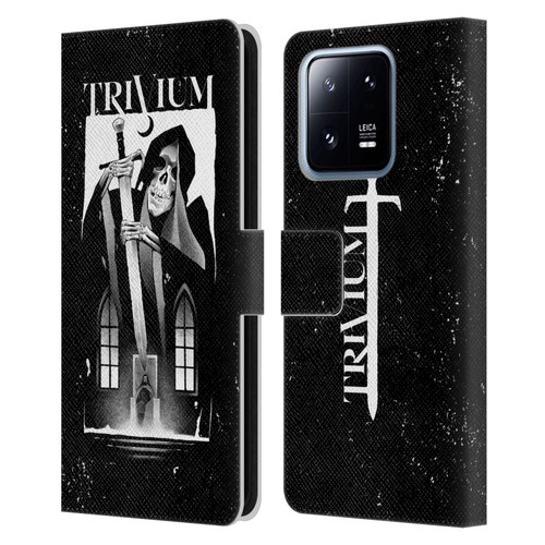 Trivium Graphics Skeleton Sword Leather Book Wallet Case Cover For Xiaomi 13 Pro 5G