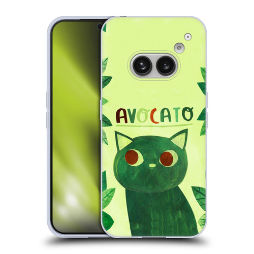 Planet Cat Puns Avocato Soft Gel Case for Nothing Phone (2a)