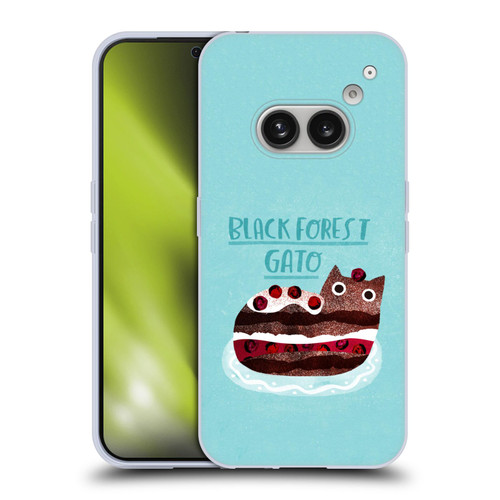 Planet Cat Puns Black Forest Gato Soft Gel Case for Nothing Phone (2a)