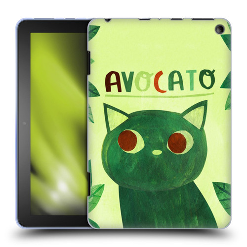 Planet Cat Puns Avocato Soft Gel Case for Amazon Fire HD 8/Fire HD 8 Plus 2020