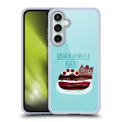 Planet Cat Puns Black Forest Gato Soft Gel Case for Samsung Galaxy S23 FE 5G