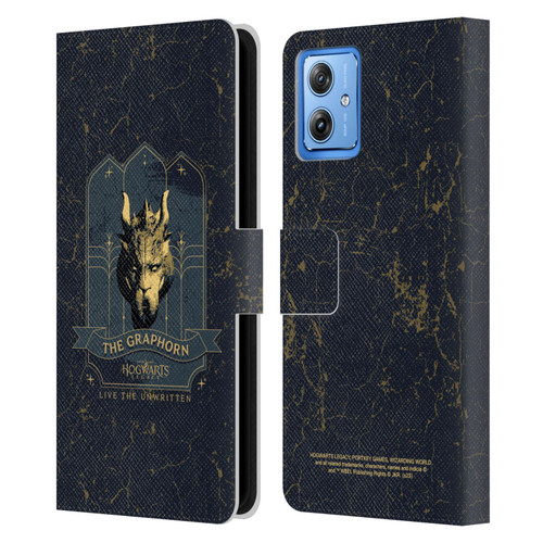 Hogwarts Legacy Graphics The Graphorn Leather Book Wallet Case Cover For Motorola Moto G54 5G