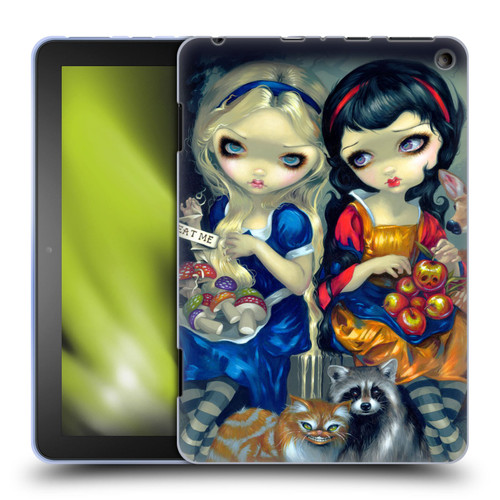 Strangeling Art Girls With Cat And Raccoon Soft Gel Case for Amazon Fire HD 8/Fire HD 8 Plus 2020