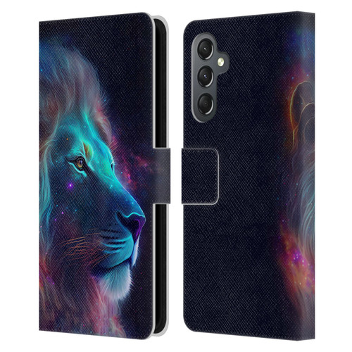 Wumples Cosmic Animals Lion Leather Book Wallet Case Cover For Samsung Galaxy A25 5G